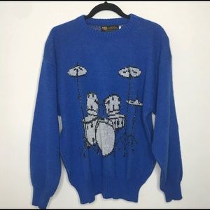 Vintage 80s 90s Metal Rock Sweater size XL 1987